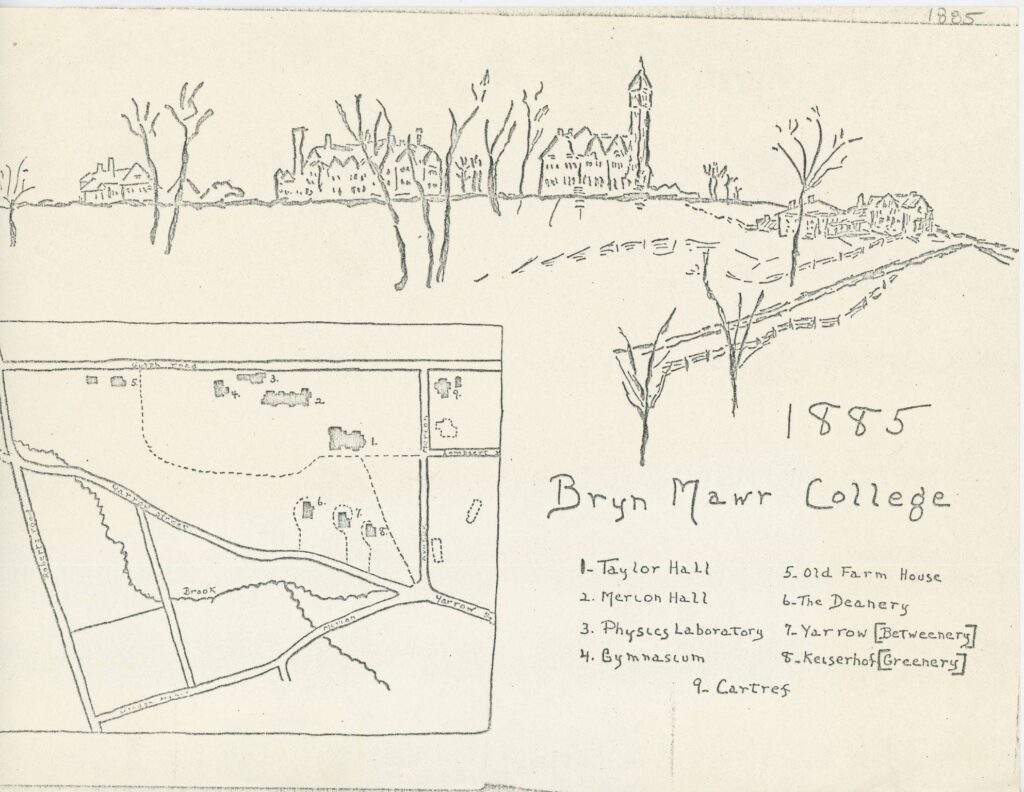 1885 Bryn Mawr College map
