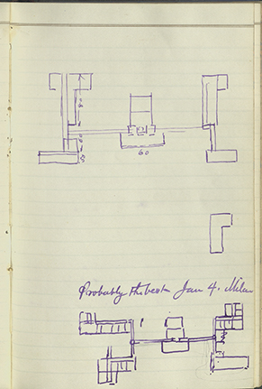 A continuation of Hutton's diary depicting different buildings in Europe